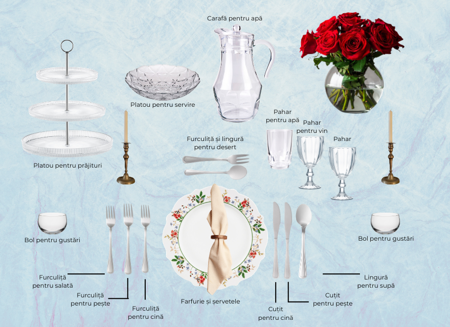 Amenajarea mesei stil Bridgerton Dajar